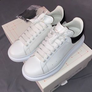 Alexander Mcqueen white black leather sneakers 7